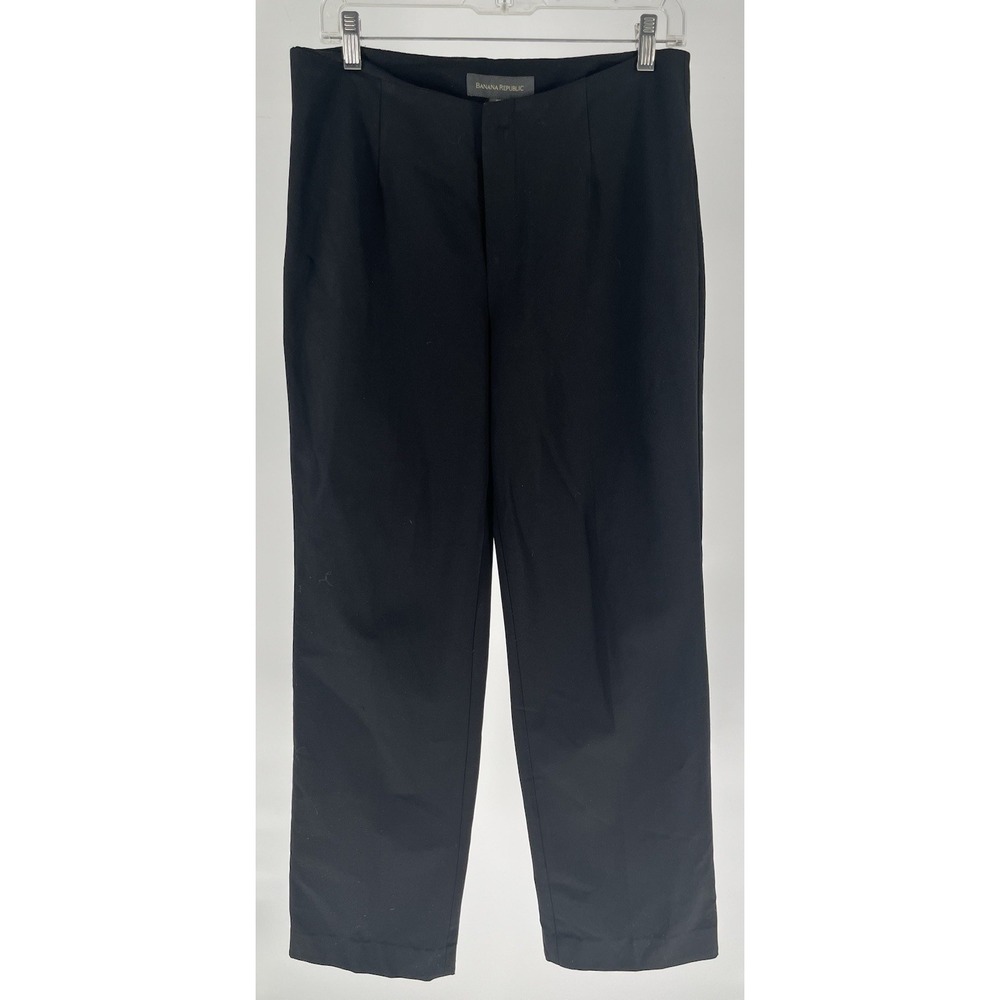 Banana Republic Pants Womens 8 Black‎ Straight Ankle High Rise Stretch Office